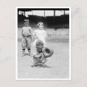 Carte Postale Enfants Jouant Au Baseball