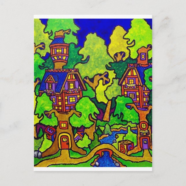 Carte Postale Enfants Magique Treehouse (Devant)