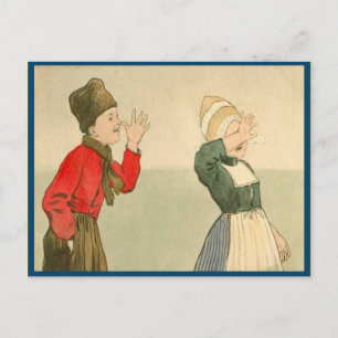 Carte Postale Enfants néerlandais vintages en costume national
