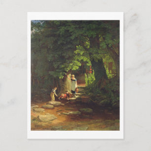 Carte Postale Enfants par a Brook, c.1822 (huile sur panneau)