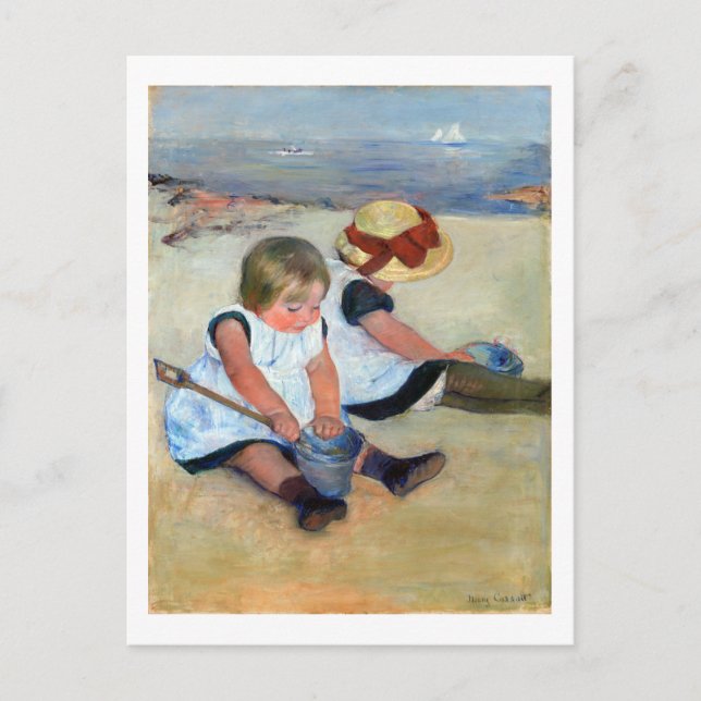Carte Postale Enfants sur la plage, Cassatt (Devant)