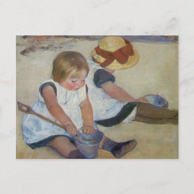 Carte Postale Enfants sur la plage, Mary Cassatt (Devant)