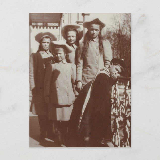 Carte Postale Enfants Tsar de Russie, Romanov, OTMA, Alexis (Devant)