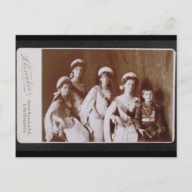Carte Postale ENFANTS TSAR - OTMA & Alexis Romanov Russie #093 (Devant)