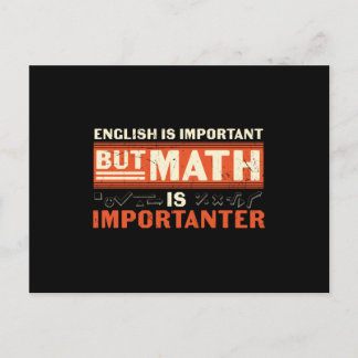 Carte Postale English is Important But Math is Importanter