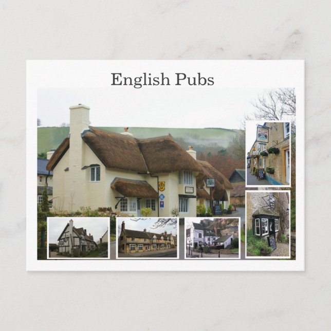 Carte Postale English Pub Scenes - Customized - Customized (Devant)