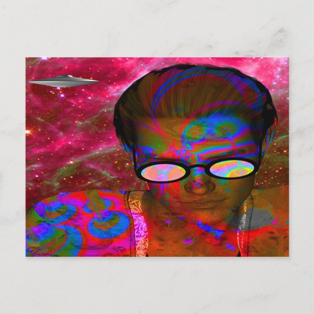 Carte Postale Enlèvement d'Aliens (Devant)