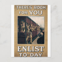 "Enlist" Old U.S. Military Poster, 1915