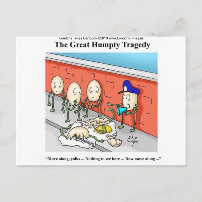 Carte Postale Enquête de police Humpty Dumpty Cadeaux drôles (Devant)