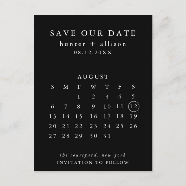 Carte postale Enregistrer la date (Devant)