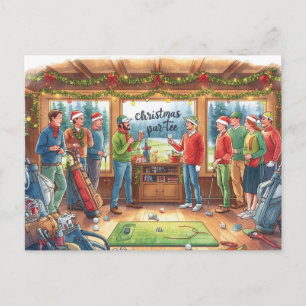 Carte Postale Enregistrer la date de golf avec une balle de golf