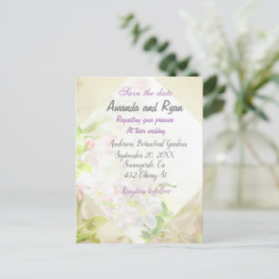 Carte Postale Enregistrer la date faire-part de mariage floral