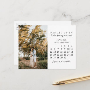 Carte Postale Enregistrer la date Novembre 2023 Mois calendrier