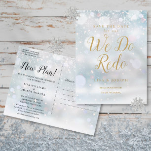 Carte Postale Enregistrer la date que nous faisons Redo Winter E