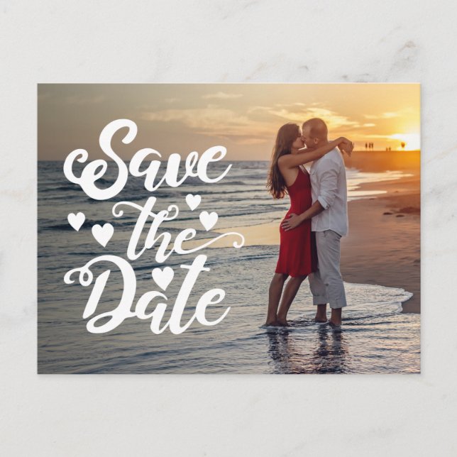 Carte Postale Enregistrer la photo manuscrite du Mariage de date (Devant)