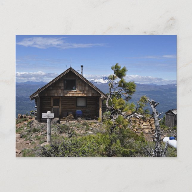 Carte Postale Enregistrer le Cabine sur le bouton noir (Devant)