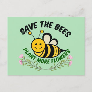 Carte Postale Enregistrer le Plante des abeilles Plus de fleurs