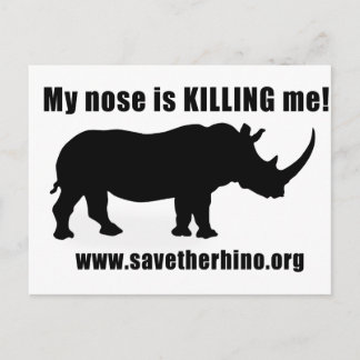 Carte Postale Enregistrer le Rhino