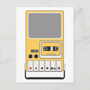 Carte Postale Enregistreur de bande de cassette portable