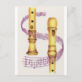 Carte Postale Enregistreur et musique