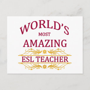 Carte Postale Enseignant ESL
