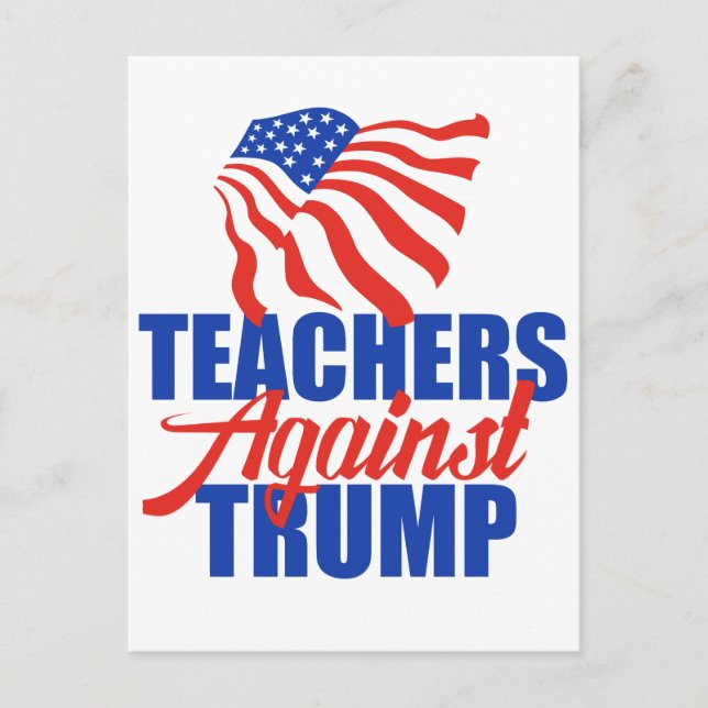 Carte Postale Enseignants contre Trump Élection 2024 Politique (Devant)