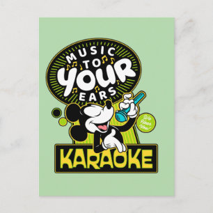 Carte Postale Enseigne de karaoké Mickey Mouse Music To Your Ear