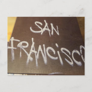 Carte Postale Enseigne peinte à la main de San Francisco