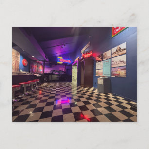 Carte Postale Enseignes au néon du Musée du Diner Vintage Route 