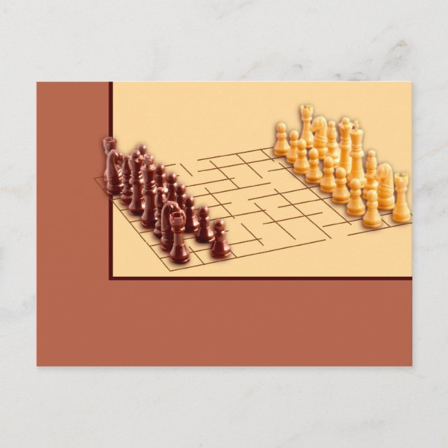 Carte Postale Ensemble d'échecs (Devant)