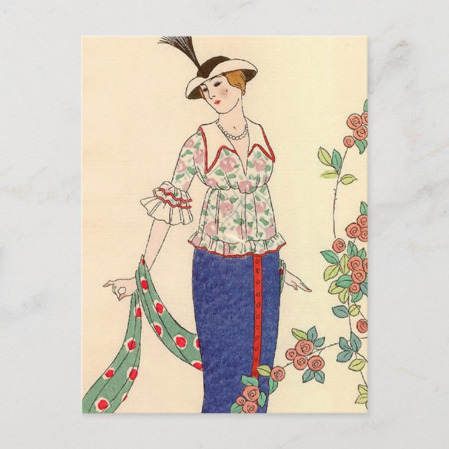 Carte Postale Ensemble d'été George Barbier (Devant)