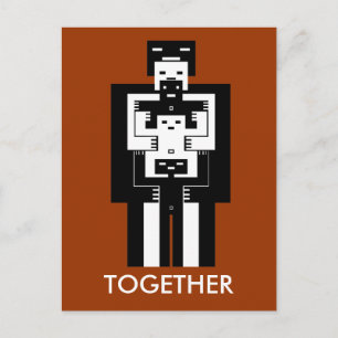 Carte Postale Ensemble, l'amour nous fera passer