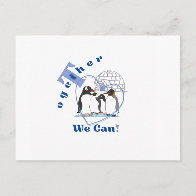 Carte Postale Ensemble, nous pouvons | Citation motivante (Devant)