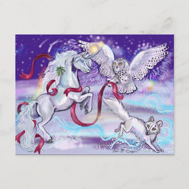 Carte Postale Ensemble, nous sommes une licorne (Devant)