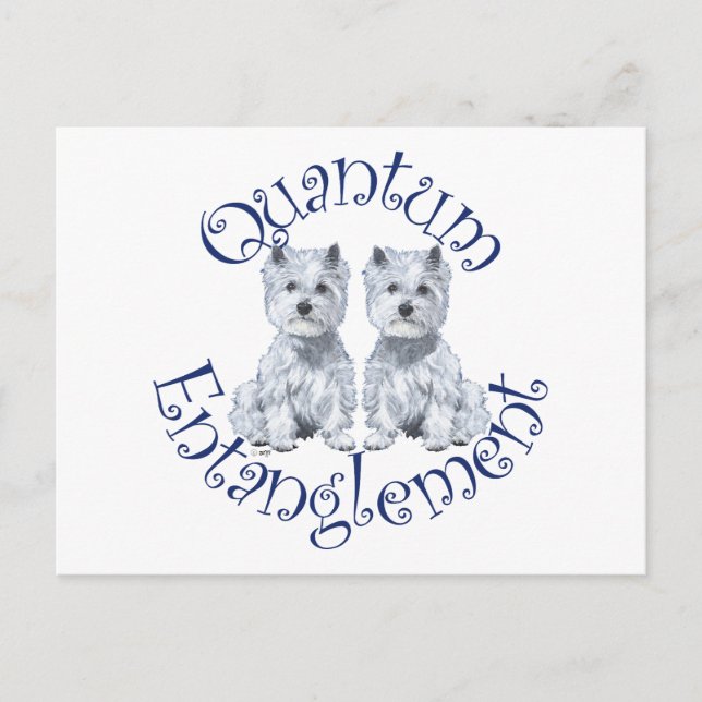 Carte Postale Entanglement quantique des Westies (Devant)