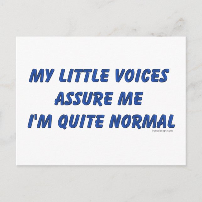 Carte Postale Entendre l'Humour de Voices (Devant)