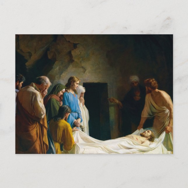 Carte Postale Enterrement de Jésus par Carl Bloch (Devant)