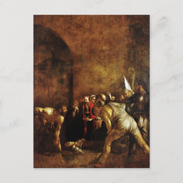 Carte Postale Enterrement de Saint Lucy par Caravaggio (1608) (Devant)