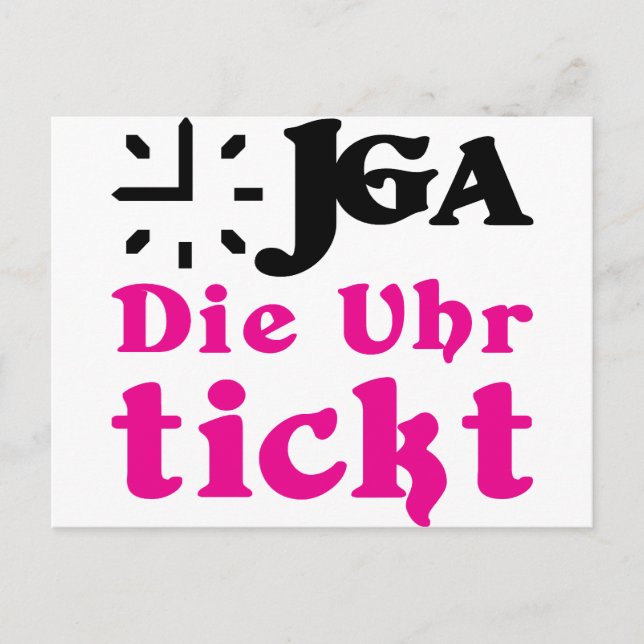 Carte Postale enterrement de vie de garçon / mariage (Devant)