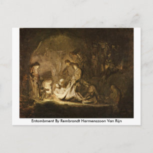 Carte Postale Entombe De Rembrandt Harmenszoon Van Rijn