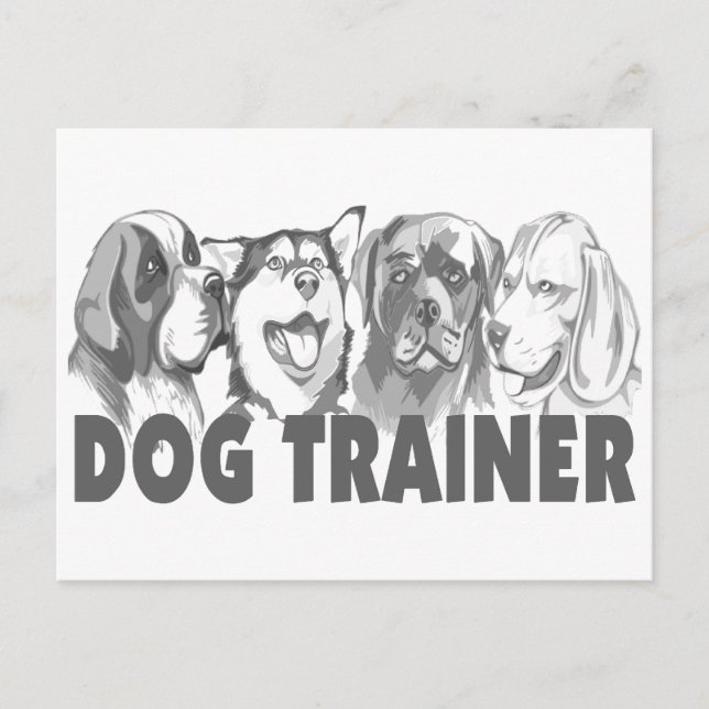 Carte Postale Entraîneur de chiens (Devant)