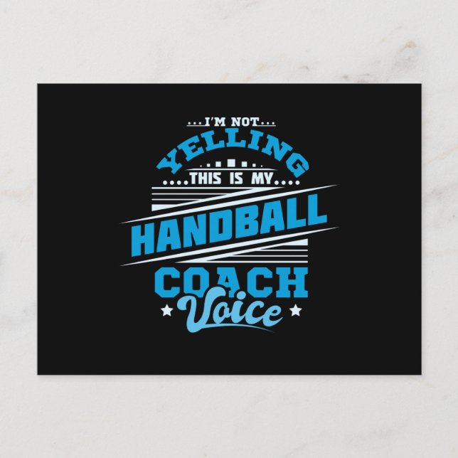 Carte Postale Entraîneur de handball (Devant)