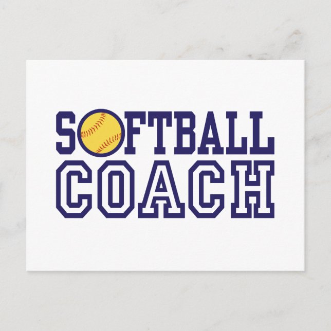 Carte Postale Entraîneur de softball (Devant)