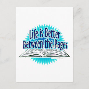 Carte Postale Entre les pages Style bleu