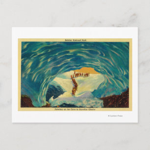 Carte Postale Entrée dans une grotte de glace dans le glacier Pa