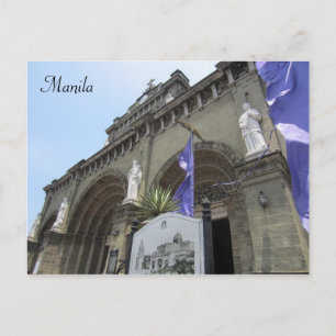 Carte Postale entrée de la cathédrale de Manille
