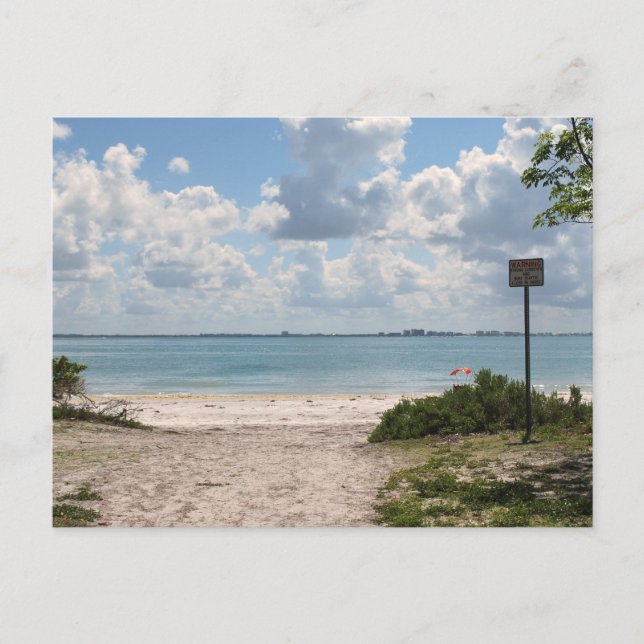 Carte Postale Entrée de la plage de Sanibel (Devant)