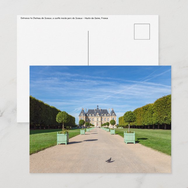 Carte Postale Entrée du Château de Sceaux - France (Devant / Derrière)