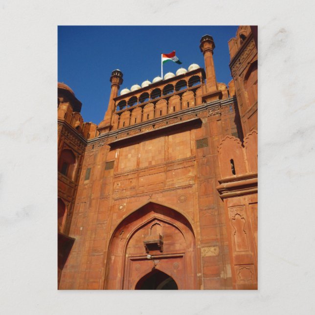 Carte Postale entrée du fort rouge delhi (Devant)