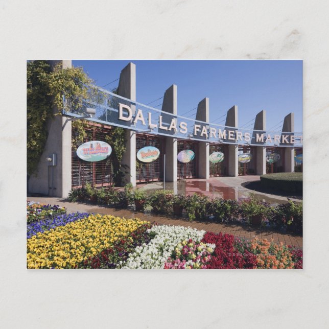 Carte Postale Entrée du marché agricole de Dallas (Devant)